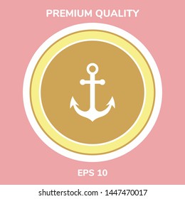 Anchor icon symbol. Graphic elements for your design
