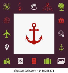 Anchor icon symbol. Graphic elements for your design