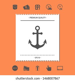 Anchor icon symbol. Graphic elements for your design
