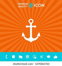 Anchor icon symbol. Graphic elements for your design