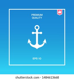 Anchor icon symbol. Graphic elements for your design