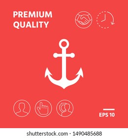 Anchor icon symbol. Graphic elements for your design