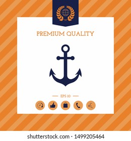 Anchor icon symbol. Graphic elements for your design