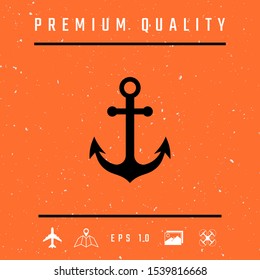 Anchor icon symbol. Graphic elements for your design