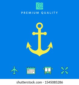 Anchor icon symbol. Graphic elements for your design