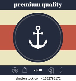 Anchor icon symbol. Graphic elements for your design