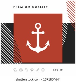 Anchor icon symbol. Graphic elements for your design