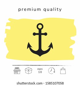 Anchor icon symbol. Graphic elements for your design