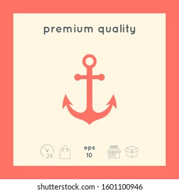 Anchor icon symbol. Graphic elements for your design