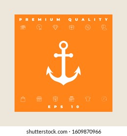 Anchor icon symbol. Graphic elements for your design