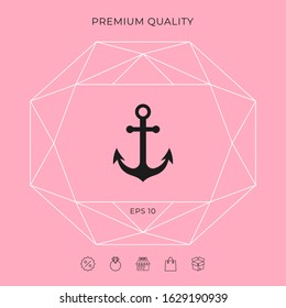 Anchor icon symbol. Graphic elements for your design