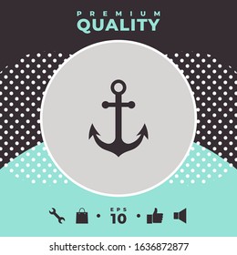 Anchor icon symbol. Graphic elements for your design