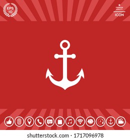 Anchor icon symbol. Graphic elements for your design