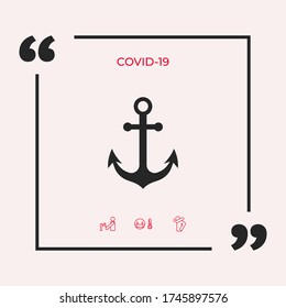 Anchor icon symbol. Graphic elements for your design