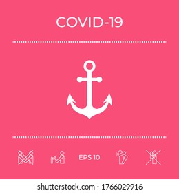 Anchor icon symbol. Graphic elements for your design