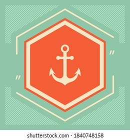 Anchor icon symbol. Graphic elements for your design