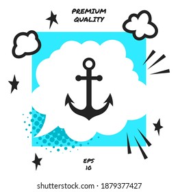 Anchor icon symbol. Graphic elements for your design