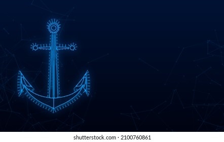 Anchor Icon Symbol. Premium Quality. Vector stock illustration