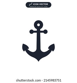 anchor icon symbol template for graphic and web design collection logo vector illustration