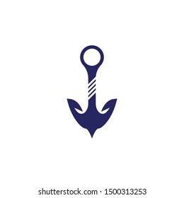 Anchor icon and symbol vector illustration