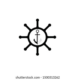 Anchor icon and symbol vector illustration