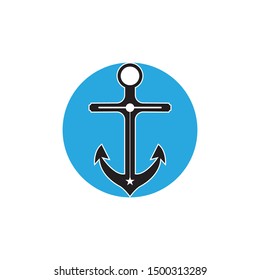 Anchor icon and symbol vector illustration