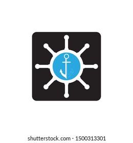 Anchor icon and symbol vector illustration