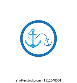 Anchor icon and symbol vector illustration