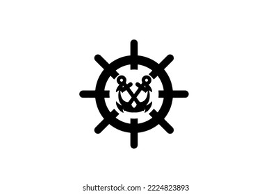 Anchor icon and symbol vector illustration