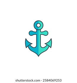 Anchor icon symbol vector illustration isolated on white background