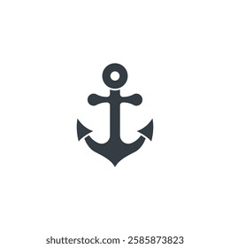 Anchor icon symbol vector illustration isolated on white background