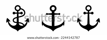 Anchor icon template. Stock vector illustration.