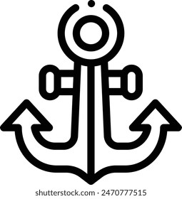 anchor icon. Thin Linear Style Design Isolated On White Background