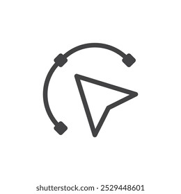Anchor icon Thin outline art symbol