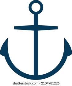 Anchor icon. Traditional nautical symbol. Marine ship equipment