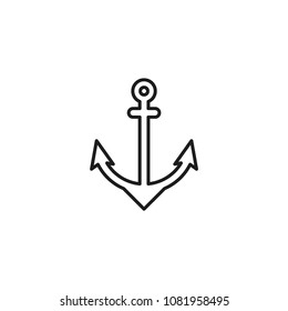 anchor icon in trendy flat design 