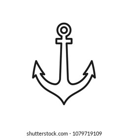 anchor icon in trendy flat style 