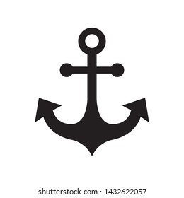 Anchor icon in trendy flat style design. Vector graphic illustration. Suitable for website design, logo, and ui. EPS 10.
