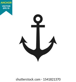 anchor icon in trendy flat style 