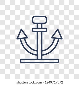 Anchor icon. Trendy linear Anchor logo concept on transparent background from Nautical collection