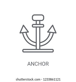 Anchor icon. Trendy Anchor logo concept on white background from Nautical collection. Suitable for use on web apps, mobile apps and print media.
