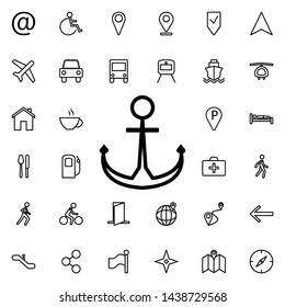 Anchor icon. Universal set of navigation for website design and development, app development