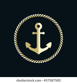Anchor icon vector
