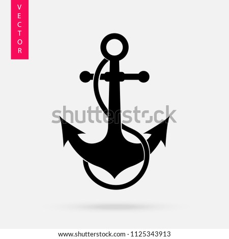 Anchor icon, vector