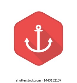 Anchor Icon. Vector Button. Eps