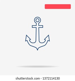 Anchor icon. Vector concept illustration for design.