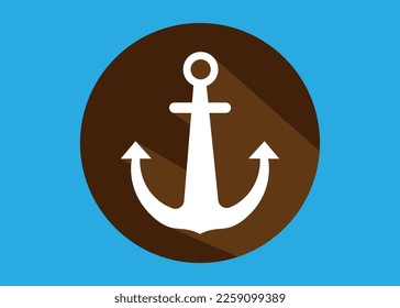 Ankersymbol, Vektordesign-Illustration.