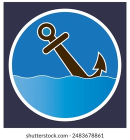 Anchor icon vector design illustration template
