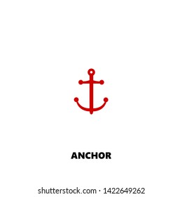 anchor icon. anchor vector design. sign design. red color