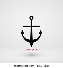 anchor icon vector, flat design best vector icon